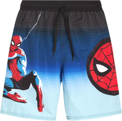 Marvel Traje de baño para niños - Avengers Spiderman Capitán América Spidey y amigos UPF 50+ de secado rápido, pantalones cortos de natación para