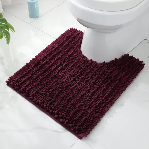 Vista 184 de FLOLEOPA Alfombras de baño de microfibra suave y esponjosa, tapetes de baño absorbentes, antideslizantes, lavables a máquina y de secado rápido