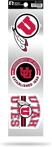 Vista 12 de NCAA - Juego de calcomanías retro Spirit de 3 piezas