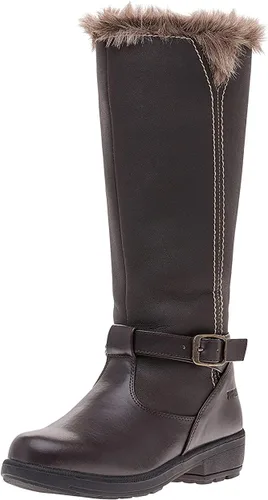 Vista 8 de Botas de invierno resistentes a la intemperie para mujer con cremallera lateral (Debby) impermeables aisladas altas botas de invierno para mayor