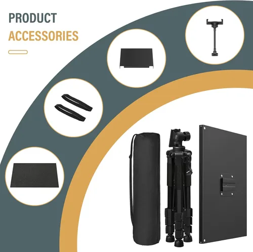 Vista 8 de Soporte para proyector, el último trípode para proyector ajustable de 17.6 a 51.4 pulgadas, soporte de trípode resistente para laptop, soporte