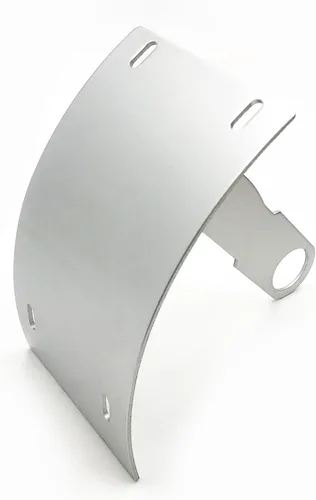 Vista 9 de MT360-010-M Soporte de placa de matrícula curvada negra Soporte de etiqueta de montaje compatible con eje de 1 pulgada