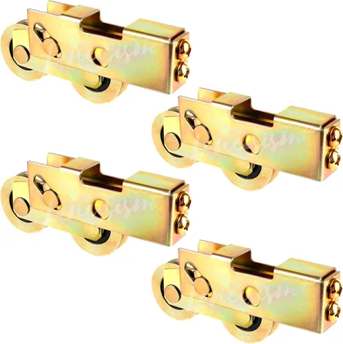 Vista 8 de 2 piezas de rodillo tándem para puerta corredera, conjunto de rodillos tándem para puerta corredera de vidrio de 1-1/4 pulgadas de servicio pesado