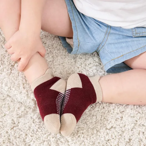 Vista 88 de Calcetines tobilleros antideslizantes Zaples para bebés con suelas antideslizantes para bebés, niños pequeños, niños y niñas Chicos - 9 Pares