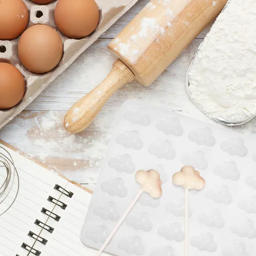 Vista 9 de UPKOCH Moldes de silicona en forma de nube, moldes de postre, fondant de gelatina, velas, dulces, chocolate, herramienta para hornear cubitos