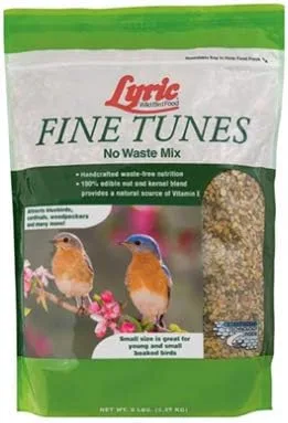 Lyric 2647409 Fine Tunes - Alimento para aves silvestres, sin mezcla de residuos, 5 libras, cantidad 8