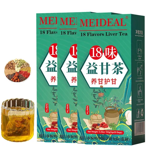 Vista 10 de Té de hierbas diario, té de 18 sabores con 18 hierbas diferentes, té de hierbas naturales (1 caja 30 bolsas)