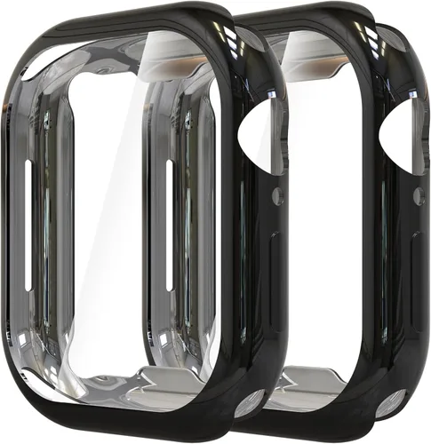 Vista 7 de Simpeak Paquete de 2 fundas protectoras de pantalla suave compatibles con Apple Watch Series 10 9 Ultra 8 7 6 5 4 3 2 0.039-1.496 in 1.654 in 1.575