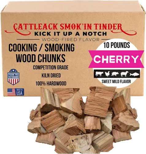 Vista 11 de Cattleack Smok'in Tinder Trozos de madera para ahumar carne, eleva tu barbacoa con trozos de parrilla de primera calidad, aproximadamente 10 libras