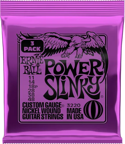Vista 21 de Ernie Ball Beefy Slinky - Cuerdas para guitarra eléctrica, paquete de 3, calibre 11-54 (P03627)