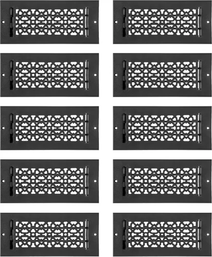 Vista 24 de Achtek - Rejilla de ventilación de suministro de aire de 4 x 10 pulgadas con apertura de conducto (total 5-1/2 x 11-3/4 pulgadas), cubierta