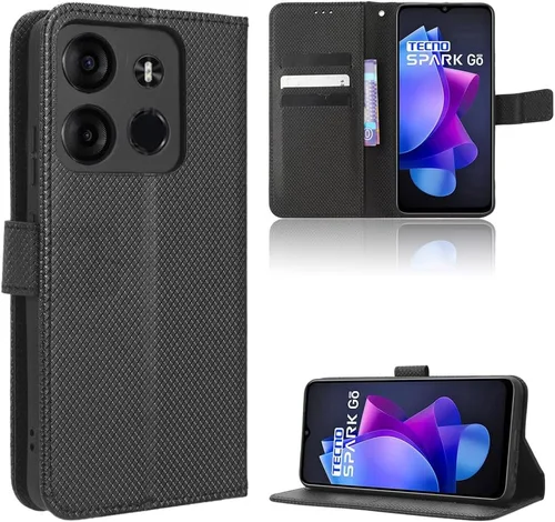Vista 81 de Funda para OnePlus Ace 2, Funda de piel sintética con tapa para OnePlus 11R 5G / Ace 2 PHK110, color negro