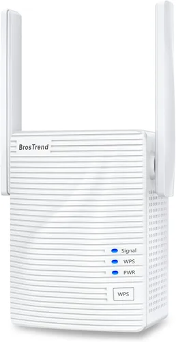 BrosTrend Extensor WiFi AC1200 Amplificador WiFi y amplificador de señal, 1200 Mbps de doble banda WiFi Extensor de señal Amplificador de señal para