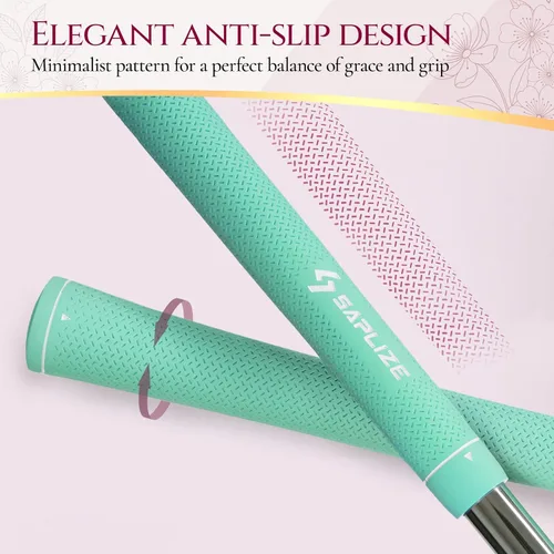 Vista 2 de SAPLIZE Puños de golf exclusivos para mujer, diseño cónico optimizado, elegante serie de colores sólidos, suaves, cómodos y absorbentes de golpes