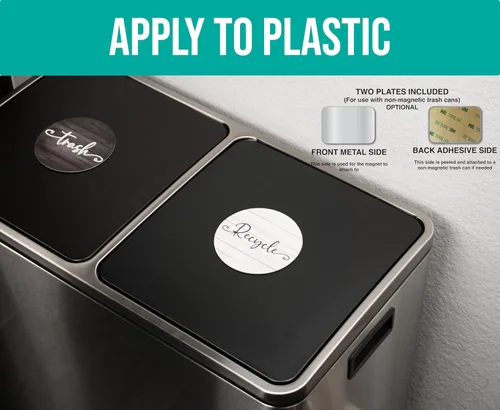 Vista 5 de Imanes de Reciclaje y Basura Estilo Granja para Botes de Basura de Cocina y Contenedores de Reciclaje, Combo de Imanes de Basura y Reciclaje