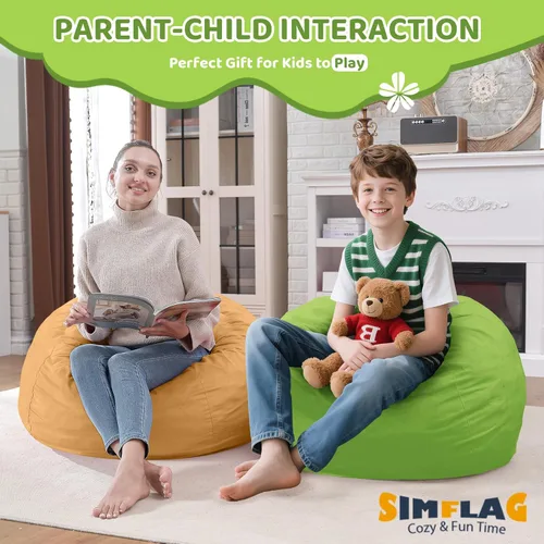 Vista 12 de Puf de 5 pies, puf grande con relleno de espuma viscoelástica, sofá puff esponjoso con funda de terciopelo holandés, puf redondo para sala de estar