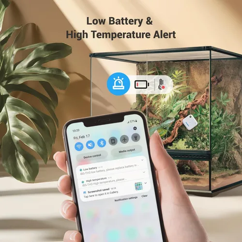 Vista 5 de Inkbird - Sensor inteligente de temperatura y humedad Wi-Fi, termómetro higrómetro blanco para interiores con alarmas, gráficos históricos