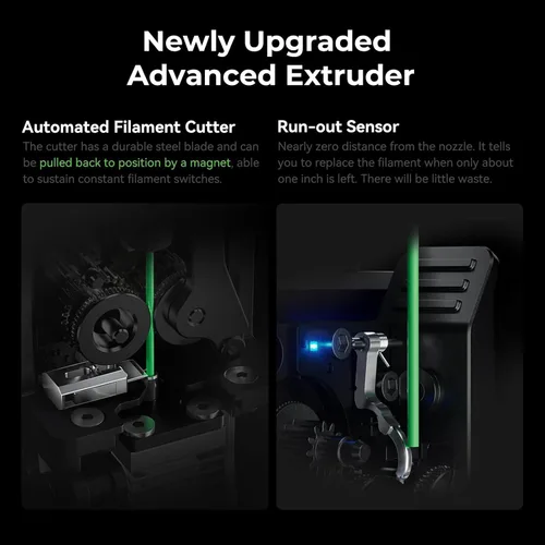 Vista 8 de Creality Impresora 3D K2 Plus, compatible con impresión multicolor CFS, impresión rápida máxima de 23.622 in/s, cámaras AI duales, nivelación