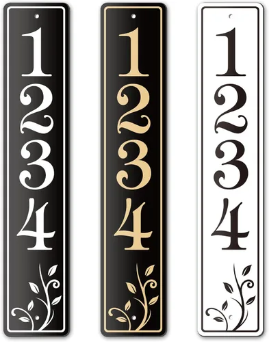 Vista 9 de Número de casa, placa de dirección para exteriores, números de buzón (18 x 3.5 pulgadas), letrero personalizado para casa, tienda, oficina