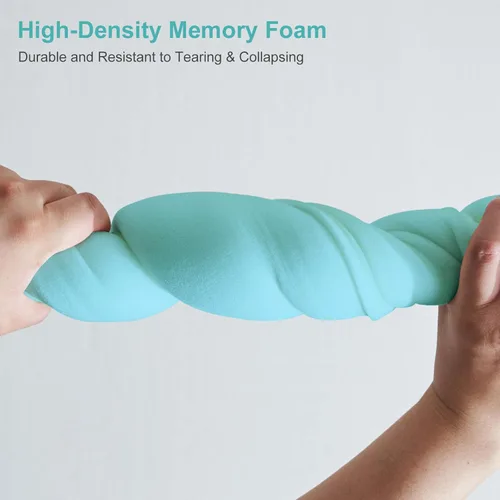 Vista 8 de EDILLY Cubrecolchón de espuma viscoelástica de gel refrescante de 3 pulgadas, tamaño individual, con funda de bambú extraíble y lavable, protector