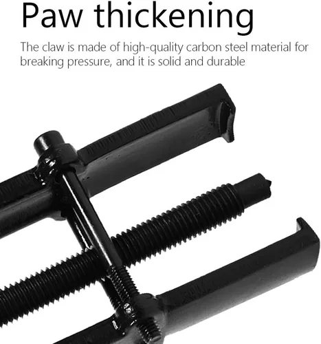 Vista 3 de Extractor de 2 rodamientos de mandíbula, extractor de engranajes de acero al carbono ajustable con tipo recto para extracción de poleas de bomba