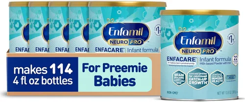 Vista 11 de Enfamil NeuroPro EnfaCare - Fórmula para bebés prematuros de alto valor calórico, a base de leche con hierro, DHA para el desarrollo cerebral