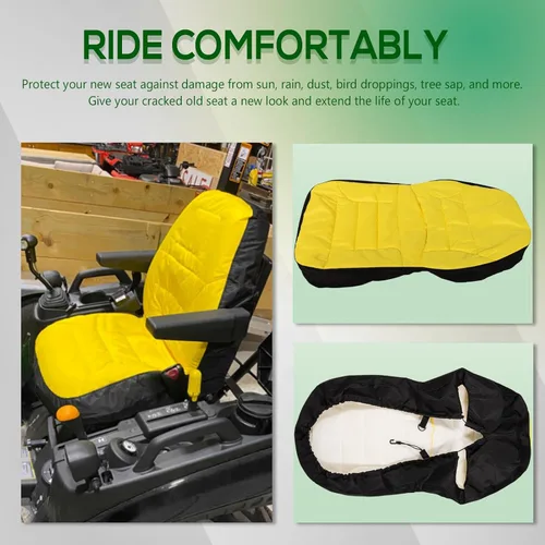Vista 5 de LP68694 - Funda de asiento compacta para tractores John Deere 1025R y 2025R Tela Oxford 300D, cómodo, asiento acolchado, orificio de ventilación
