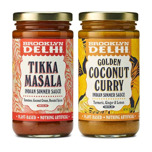 Vista 10 de Brooklyn Delhi - Korma de Coco y Anacardo - Salsa india a fuego lento con crema de anacardo y especias aromáticas - Suficientemente suave para un
