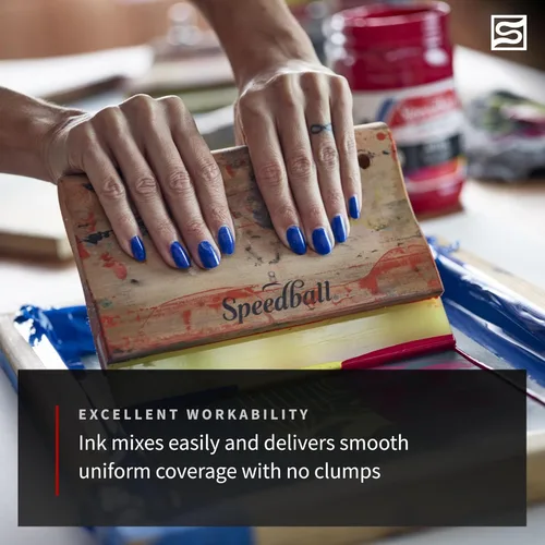 Vista 4 de Speedball Tinta acrílica para serigrafía, 8 oz, negra para impresiones en papel, fabricada en EE. UU