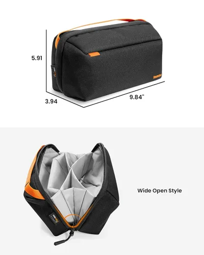 Vista 6 de tomtoc Carrying Bag for Nintendo Switch OLED, Protective Large Capacity, with 20 Game Card Slots, Travel Storage Pouch, Electronics Accessory