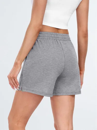 Vista 98 de AUTOMET Pantalones cortos deportivos de cintura alta para mujer con cordón y bolsillos, cómodos pantalones cortos de yoga para correr para verano