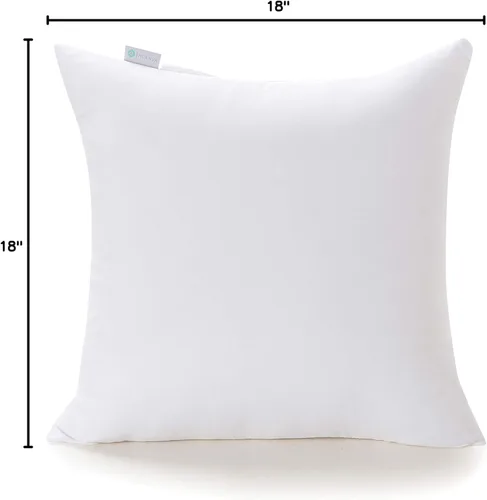 Vista 6 de Acanva - Relleno para almohada, hipoalergénico, suave, color blanco., Poliéster, Blanco, 18x18