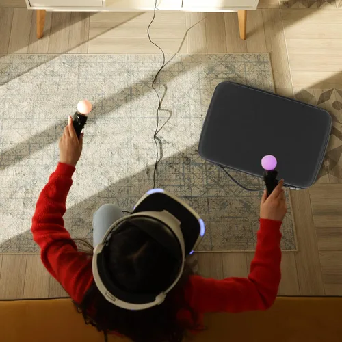 Vista 7 de RHCOM Portable VR Storage Case Compatible with Oculus Quest 2 All-in-One VR Gaming Headset and Touch Controllers. with Silicone Face Cover, Lens