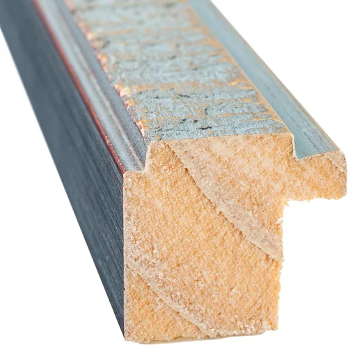 Vista 9 de 5x5 Frame Blue Scuffed Farm Board Real Pine Wood Picture Frame Width 0.75 Inches Interior Depth 0.5 Inches Kingsley Blue Frame with UV Acrylic