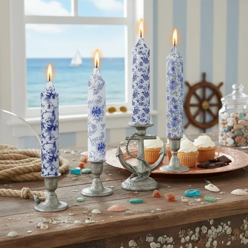 Vista 52 de Velas de hechizo blanco de 5 pulgadas, velas cortas cónicas de vigilia, velas de campanilla, 4 unidades para oración y meditación de fe religiosa