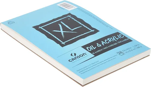 Canson Serie XL Papel para Óleo y Acrílico, Bloc Plegable, 5.5x8.5 pulgadas, 24 Hojas (136lb/290g) - Papel de Artista para Adultos y Estudiantes