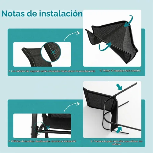 Vista 6 de MAMIZO Sillas de comedor para patio, silla Teslin apilable para todo tipo de clima, juego de sillas transpirables resistentes al aire libre