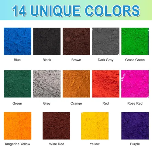 Vista 3 de GOODTAKE Pigmento de hormigón, tinte de cemento de óxido de hierro marrón para mortero, lechada, yeso, azulejos, pintura, pavimentación de moldes