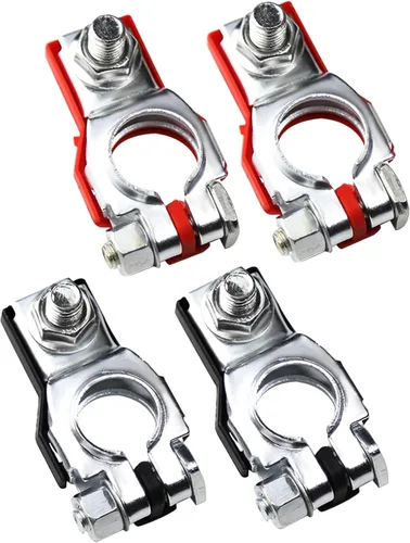 Vista 8 de 2 piezas de terminales de batería para Nissan, conectores de terminal de batería, terminal de cable de batería automotriz positivo y negativo