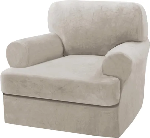 Vista 38 de H.VERSAILTEX Funda para sofá de 2 piezas, fundas para sillón con cojines en forma de T, funda para sofá de terciopelo grueso, protector de muebles