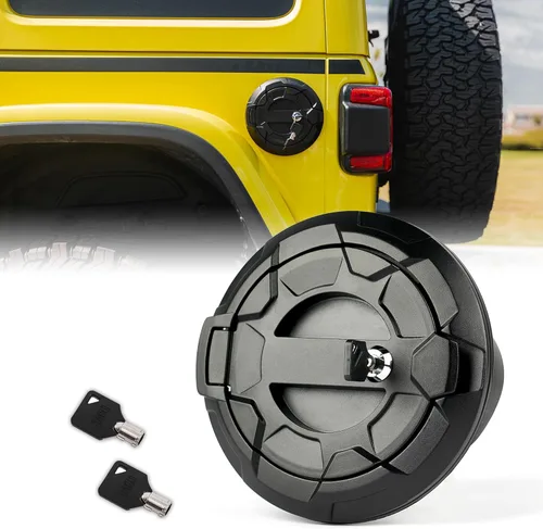Vista 12 de Xprite Cubierta de tapa de tanque de gas con bloqueo compatible con Jeep Wrangler JK JKU Unlimited Rubicon Sahara 2007-2018, cubierta de puerta