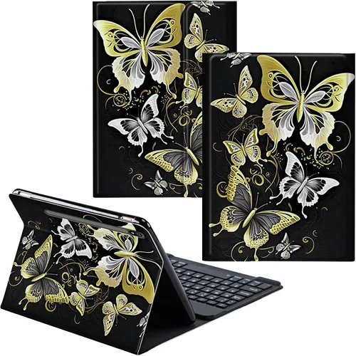 Vista 94 de Para Samsung Galaxy Tab S6 Lite Funda 2022/2020 Teclado Inalámbrico Desmontable Y Cubierta De Soporte De Cuero PU Funda Protectora Para Samsung