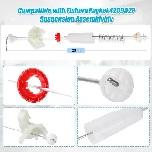 Vista 2 de 420952P Kit de barra de soporte de arandela para modelos compatibles con Fisher & Paykel (paquete de 4)