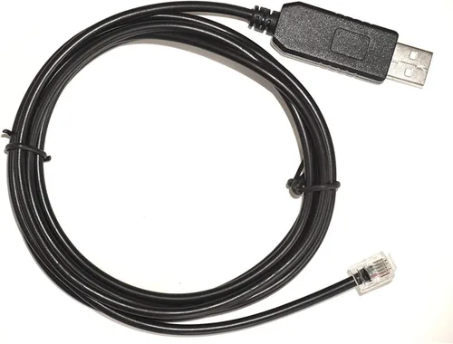 Vista 7 de Ioptron - Cable de consola de control de actualización para telescopio ecuatorial, línea de codificación Ieq30pro RS232 a 4P4C RJ9