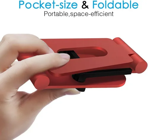 Vista 6 de Soporte multi-ángulo portátil para Nintendo Switch Tablet y Smartphone Rojo