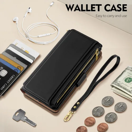 Vista 5 de Antsturdy Funda tipo cartera compatible con Samsung Galaxy Note 20 5G con tarjetero para mujeres y hombres, funda de teléfono con bloqueo RFID, piel