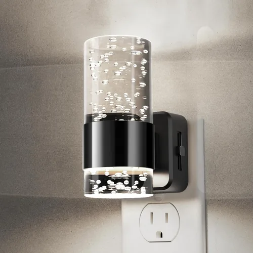 Vista 14 de L LOHAS LED Luz nocturna, paquete de 2 luces nocturnas de burbujas de 3000 K enchufables a la pared, luces nocturnas acrílicas con sensor de luz