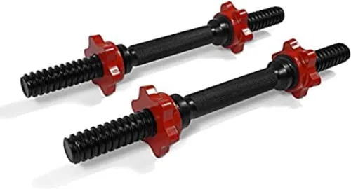 Vista 12 de Yes4All Threaded Dumbbell Handles, Adjustable Dumbbell Bar Pair, 14/16/18/24-Inch Sizes, Fits 1" or 1.15" Plates, Non-Slip Grip, Secure Star-Lock