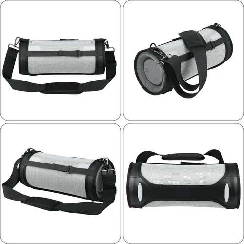 Vista 8 de TXEsign Funda de transporte de viaje compatible con altavoz portátil Sony SRS-XG300 X-Series, dos lados de malla, funda protectora con correa