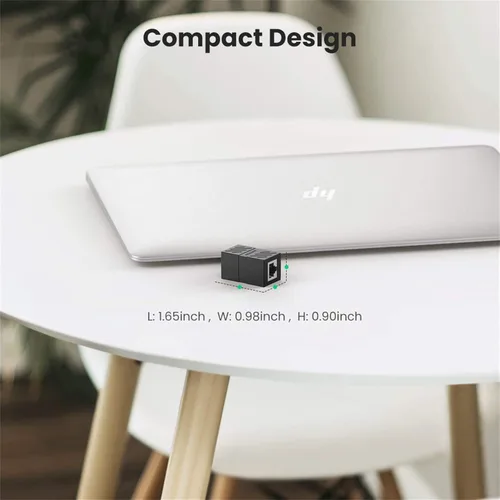 Vista 7 de UGREEN Conector extensor Ethernet RJ45, paquete de 10 acopladores en línea Cat7 Cat6 Cat5e, adaptador de cable Ethernet hembra a hembra, negro